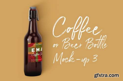 Coffee or Beer Bottle Mock-up 3