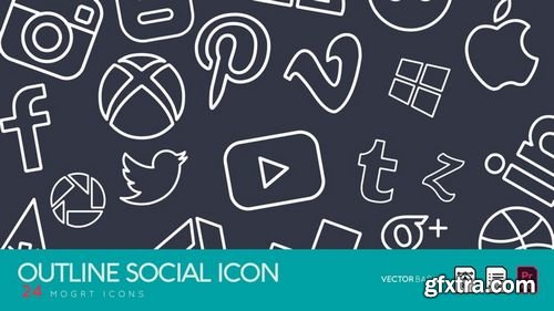 MotionArray Out Line Social Icon Pack 183700