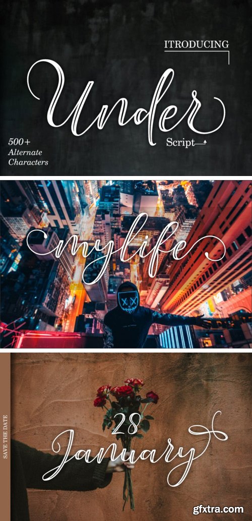 Under Script Font