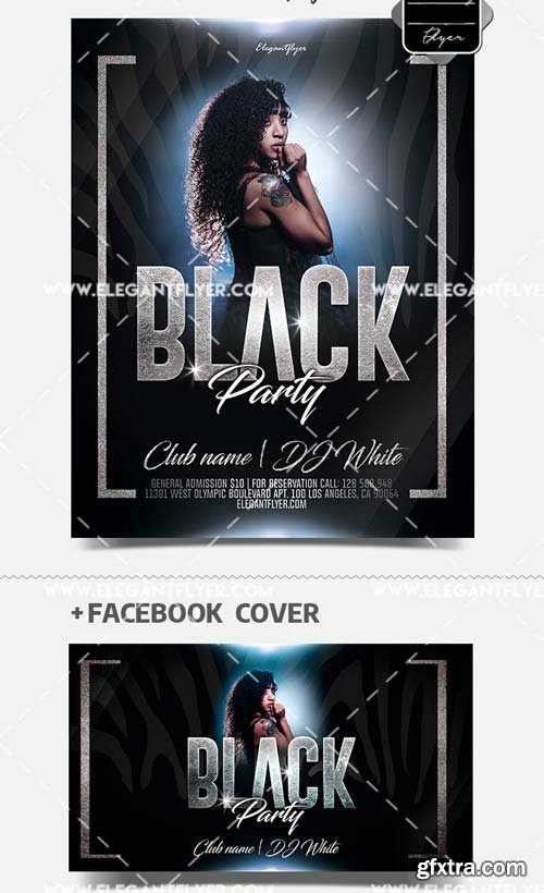 Black Mood V1 2019 PSD Flyer Template + Facebook Cover + Instagram Post