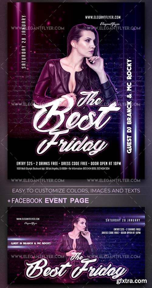 The Best Friday V1 2019 Flyer PSD Template+ Facebook Cover + Instagram Post