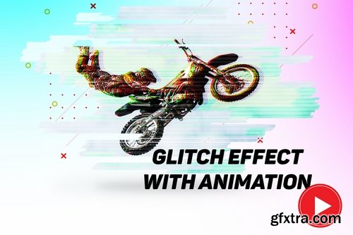 Glitch effect with GIF animation 2