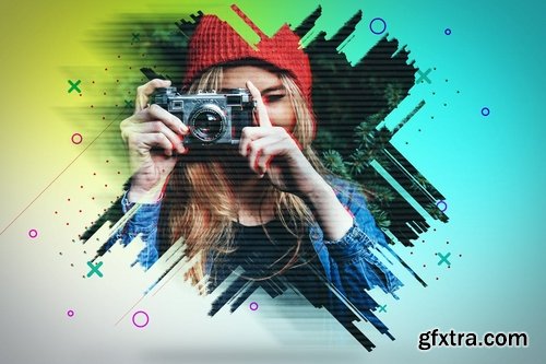 Glitch effect with GIF animation 2