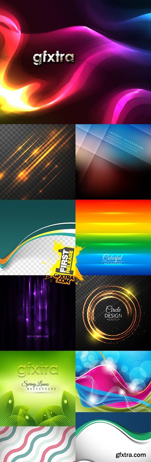 Abstract and bright background collection vector design