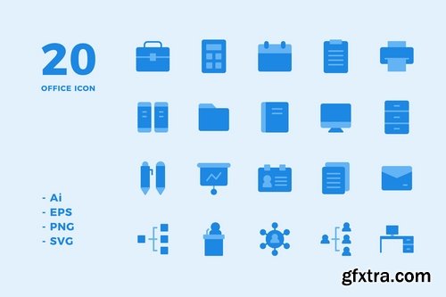 Office Icons (Solid, Lineal Color, Line, Flat)