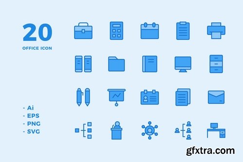 Office Icons (Solid, Lineal Color, Line, Flat)