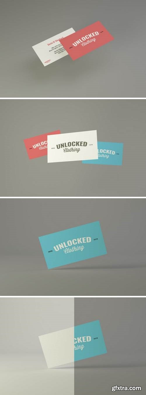 Flying Business Card Mockups V2