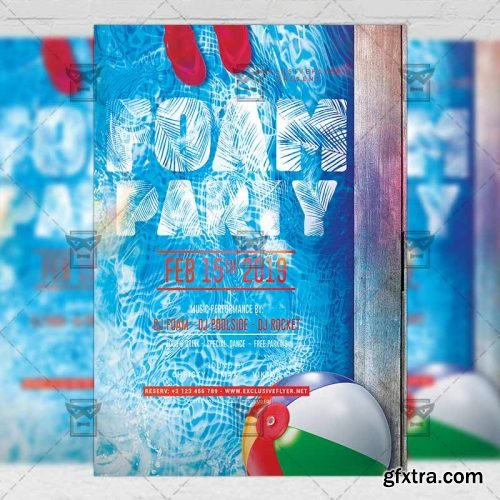 Foam Night Party Flyer - Club A5 Template