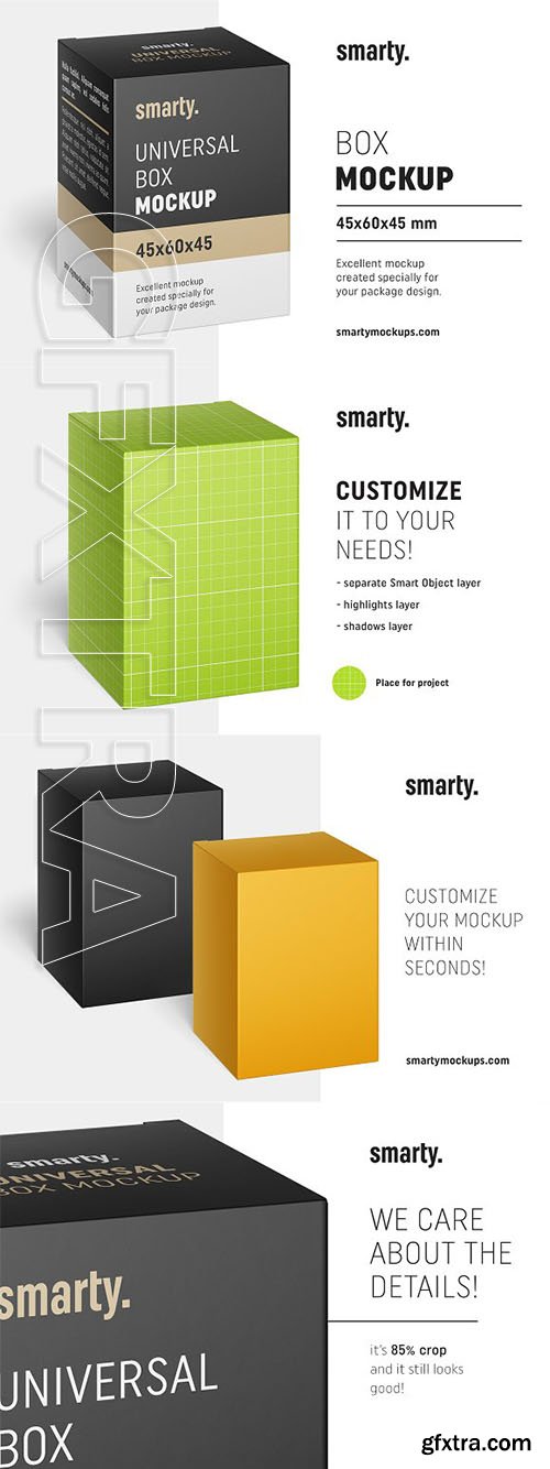 CreativeMarket - Box mockup 45x60x45 mm 3394990