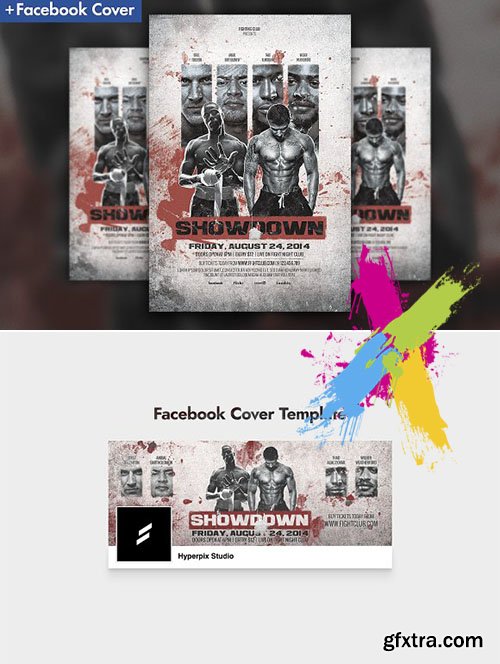 CreativeMarket - Showdown Fight Night Flyer Template 3469674