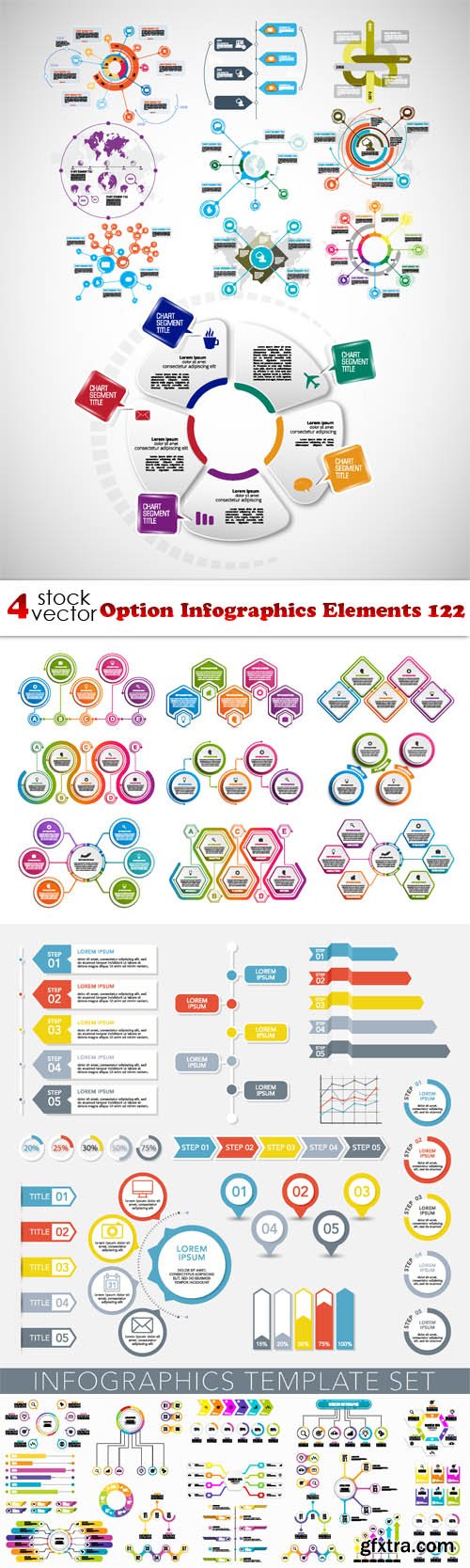 Vectors - Option Infographics Elements 122