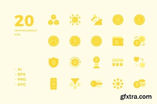 Cryptocurrency Icons (Flat, Line, Lineal Color, Solid)