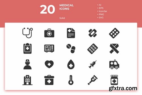 Medical Icons (Solid, Line, Lineal Color, Flat)