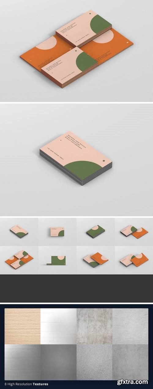 Business Card Stack Mockup