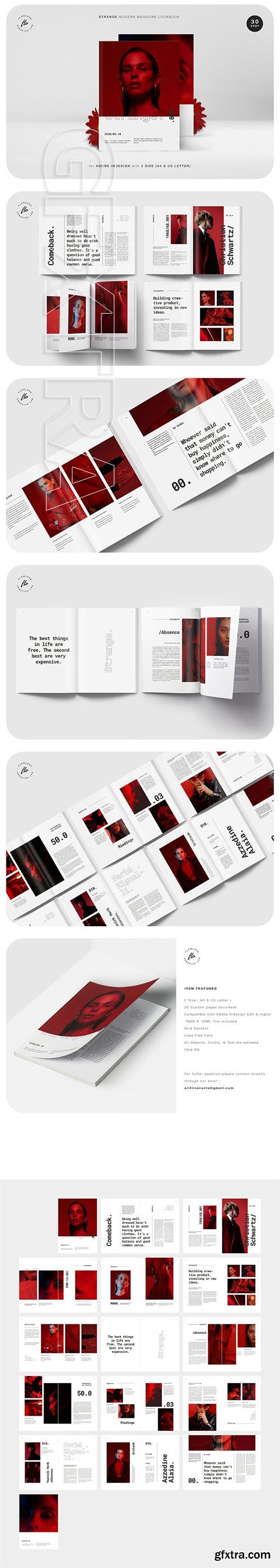 CreativeMarket - STRANGE Modern Magazine Lookbook 3495720