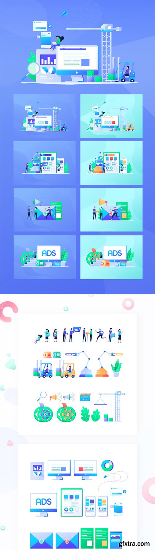 Digital Marketing Flat Design Vol. 01