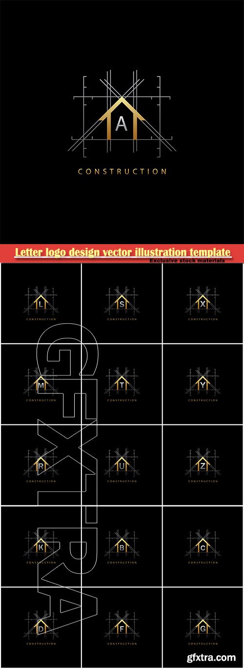 Letter logo design vector illustration template # 21