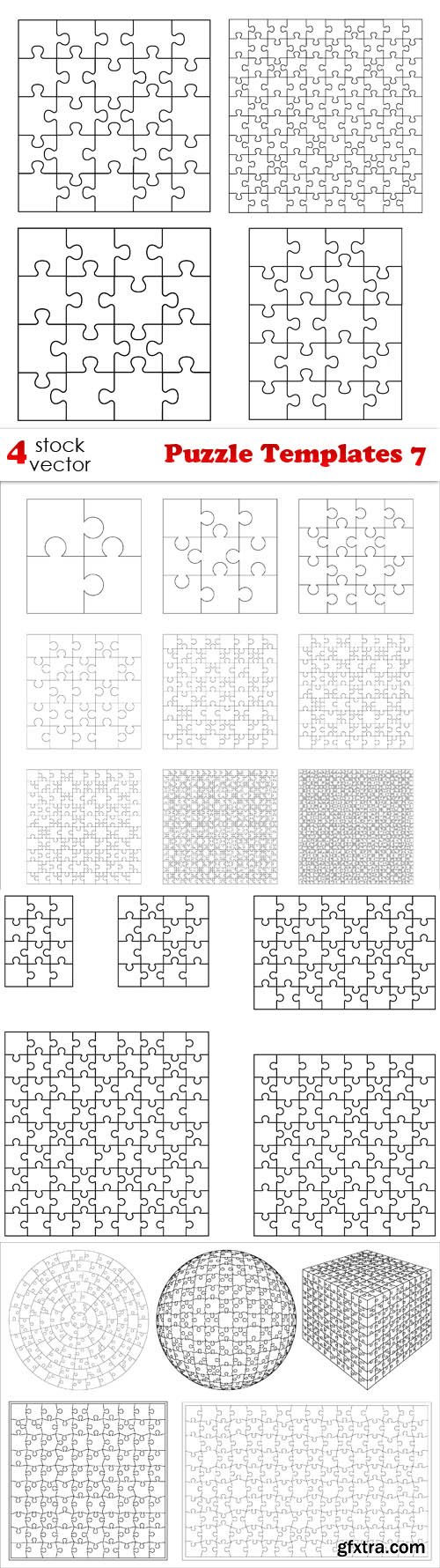 Vectors - Puzzle Templates 7