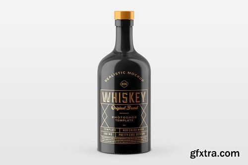 Whiskey Bottle Mock-up Template