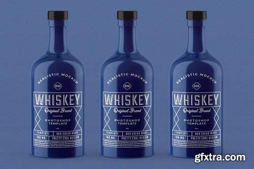 Whiskey Bottle Mock-up Template