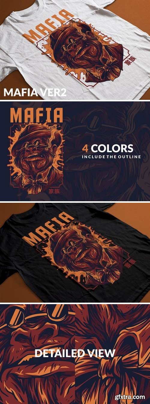 Mafia Ver 2 T-Shirt Design Template