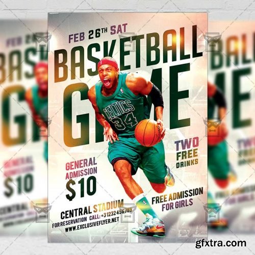 Basketball Flyer - Sport A5 Template