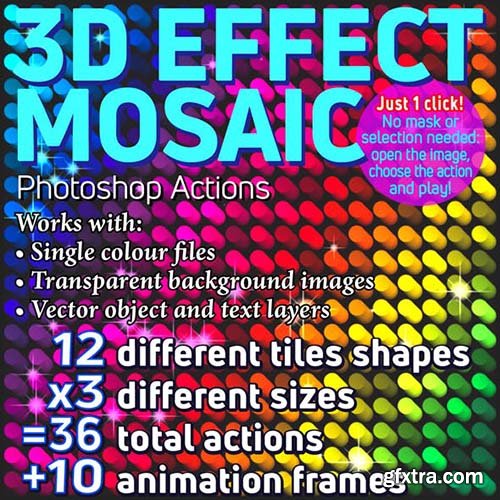 GraphicRiver - 3D Effect Mosaic Photoshop Actions 23159000