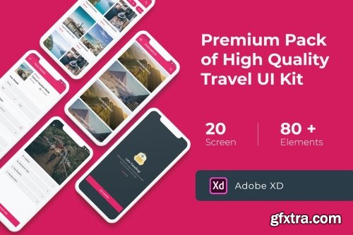 Premium Travel UI KIT for XD