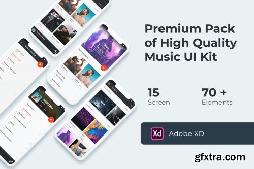 Music Multimedia UI KIT for XD