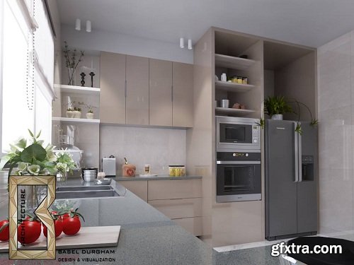 Modern Kitchen Vray Interior