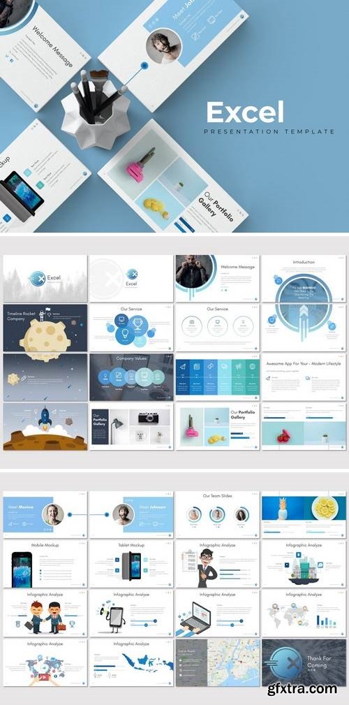 Excel - Powerpoint, Keynote, Google Sliders Templates