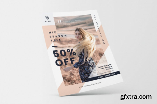 Fashion Mid Season Sale AI and PSD Flyer