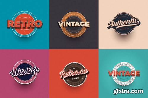 Vintage Text Effects for Illustrator