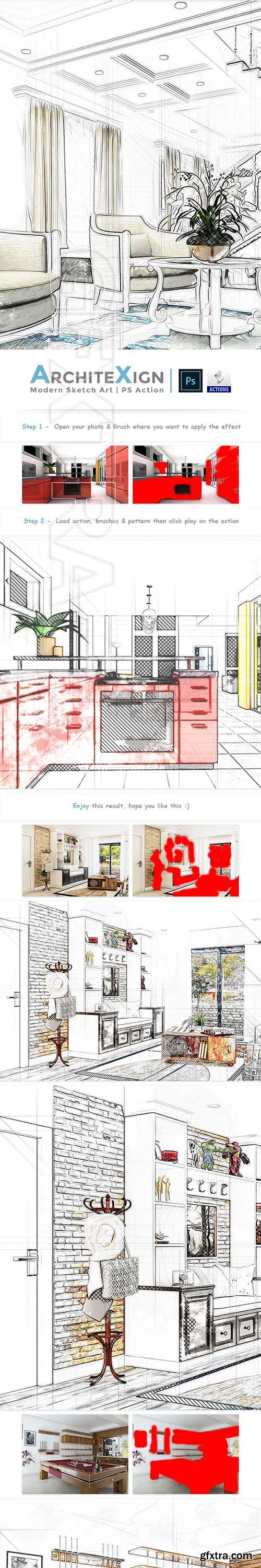 GraphicRiver - Architexign - Modern Sketch Art PS Action 23165483