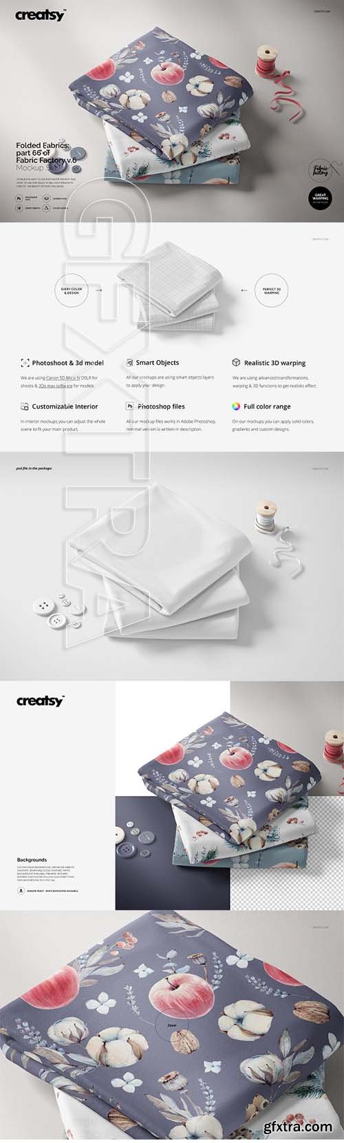 CreativeMarket - Folded Fabrics Mockup 66FF v6 3327668