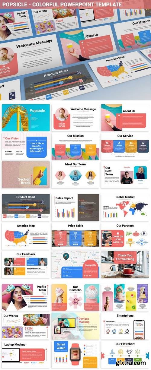 Popsicle - Colorful Powerpoint Template