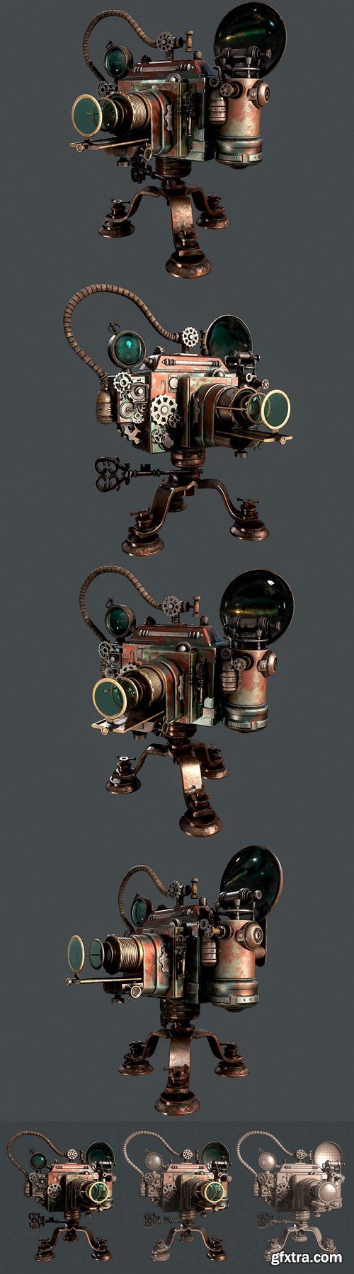 Steampunk Photo Camera – 3D Model