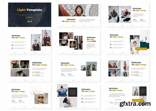 Light - Powerpoint Keynote and Google Slides Templates