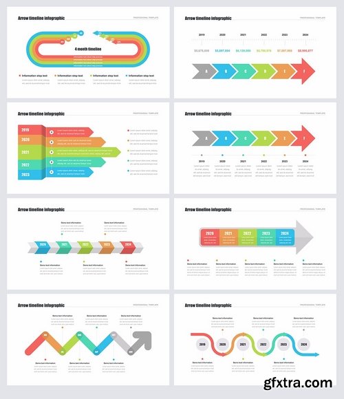 Timeline Arrows Templates for  - Powerpoint Keynote and Google Slides