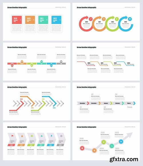 Timeline Arrows Templates for  - Powerpoint Keynote and Google Slides