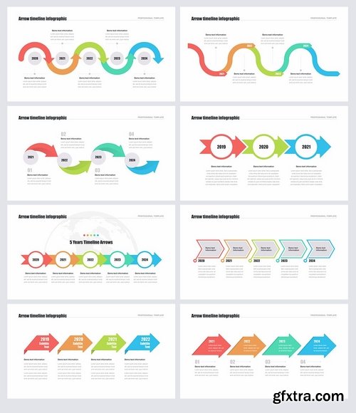 Timeline Arrows Templates for  - Powerpoint Keynote and Google Slides