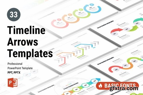 Timeline Arrows Templates for  - Powerpoint Keynote and Google Slides