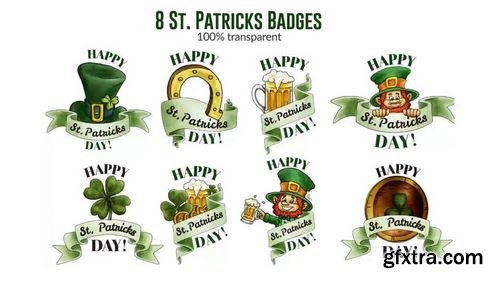 MotionArray St. Patrick\'s Badges Pack 184877