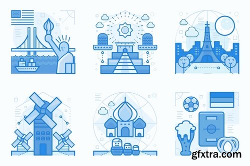 Travel and Destinations UI UX Illustrations