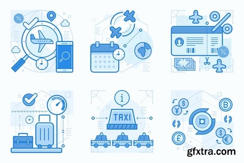 Travel and Destinations UI UX Illustrations