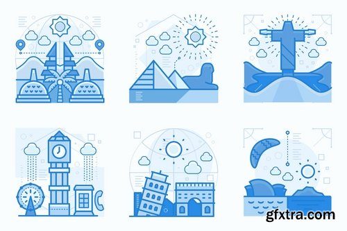 Travel and Destinations UI UX Illustrations