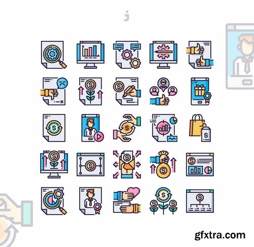 25 Crowdfunding Icon set