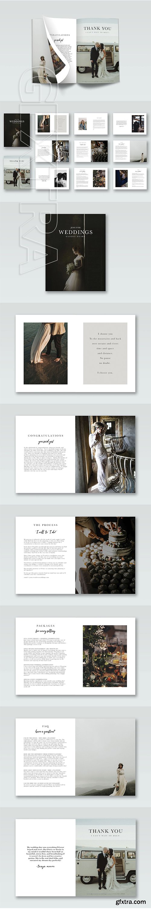 CreativeMarket - Wedding Planner Magazine Template 3493587