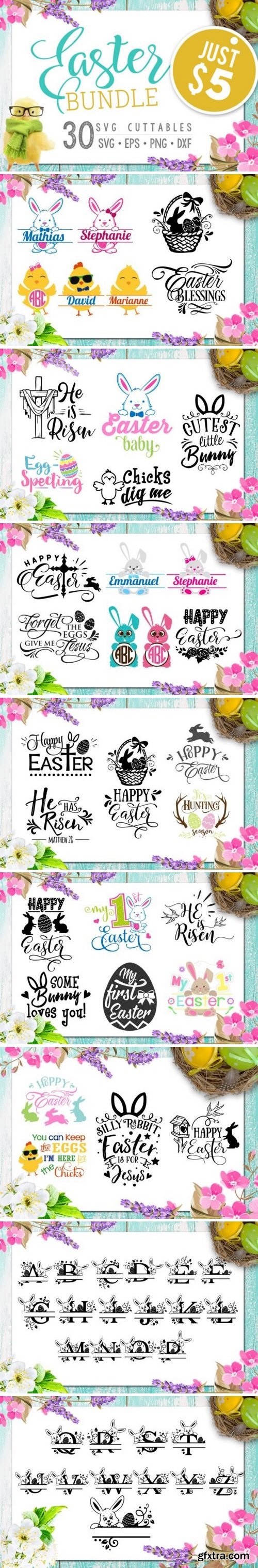 Easter Bundle – 30 Easter SVG files