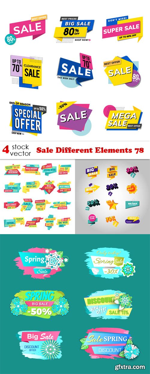 Vectors - Sale Different Elements 78